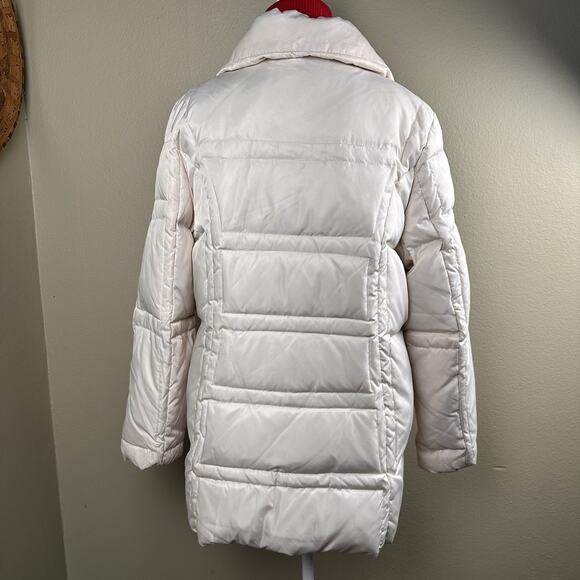 Down Jacket Women XL Jones of New York Ivory Zip Below hip - Picture 8 of 16